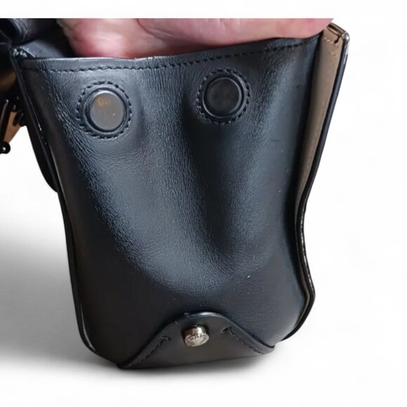 Coach Drifter Top Handle  – Reptile Embossed Leather, Crossbody Strap, Gunmetal - Picture 6 of 15